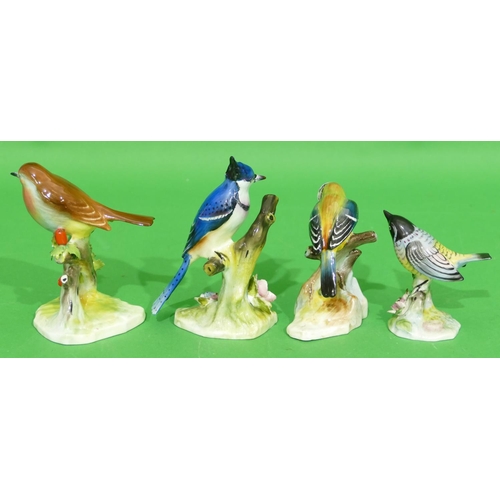 116 - 4 x Royal Adderley China Figures of birds 