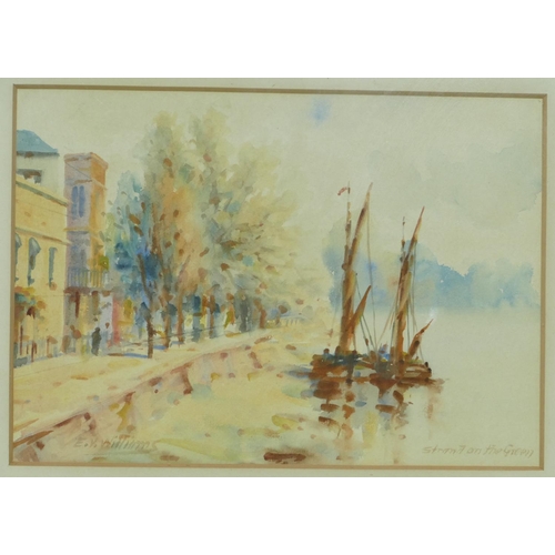 197 - E V Williams, Pair of Watercolours river landscapes 