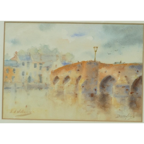 197 - E V Williams, Pair of Watercolours river landscapes 