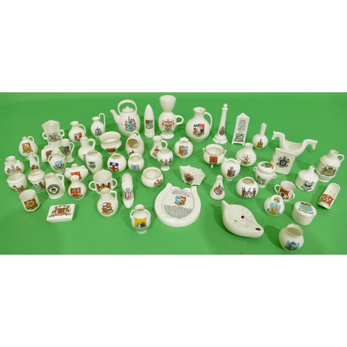 63 - 52 x WH Goss Crested China Items including 6