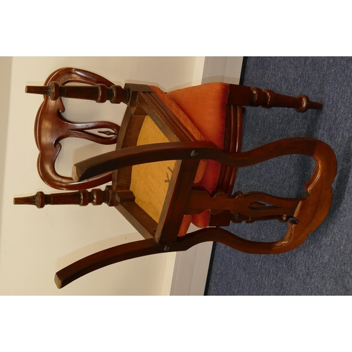 769 - A Set of 10 Victorian Mahogany Open Back Single Chairs having pierced bar backs with scallop shaped ... 