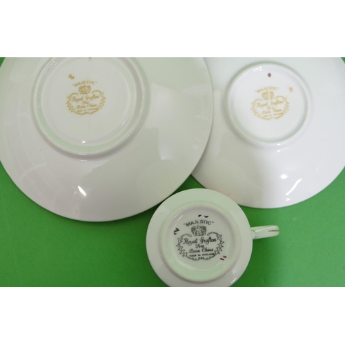 95 - A Royal Grafton China Service on white ground having red and gilt rims comprising pair of round 2 ha... 