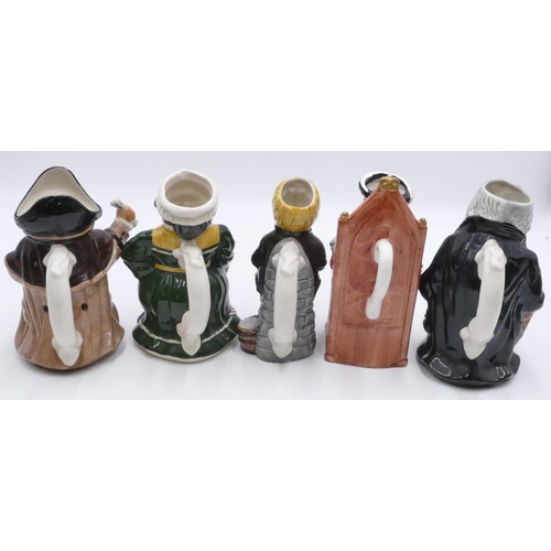 10 - 4 Roy Kirkham pottery character jugs 