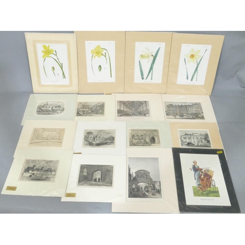 171 - A large quantity of various mounted coloured and black and white prints etc.