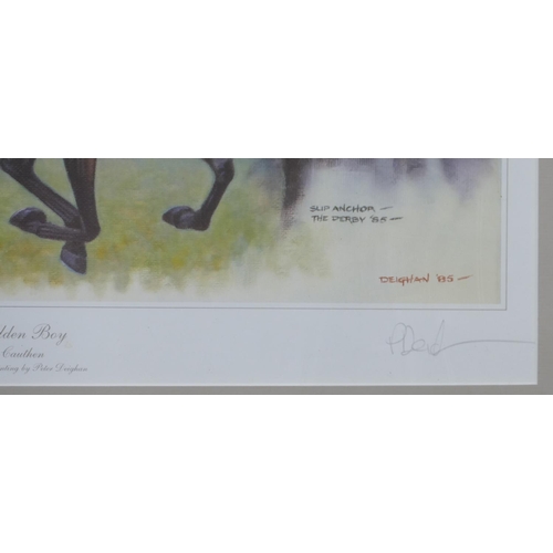 205 - Peter Deghan signed limited edition coloured racing print 