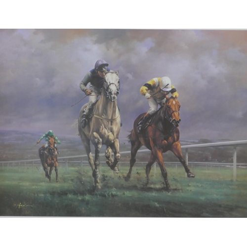 207 - Graham Isom signed limited edition coloured racing print 