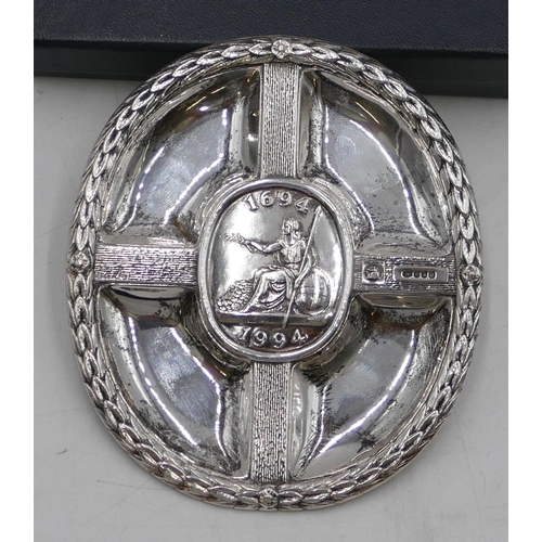 263 - A Silver oval ashtray 