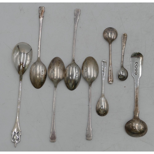 347 - A set of 4 Birmingham silver teaspoons with enamelled decoration (3 chipped), maker Deakin & Francis... 