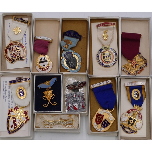 394 - A quantity of various Masonic enamelled and other medals 