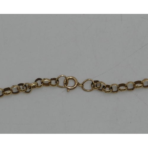 438 - A 9ct gold linked necklace, 48.5cm long, 14.7 grams.