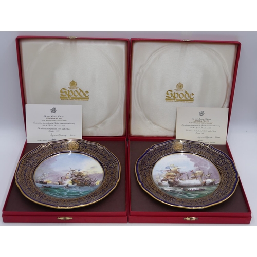 49 - A pair of Spode limited edition Armada plates 