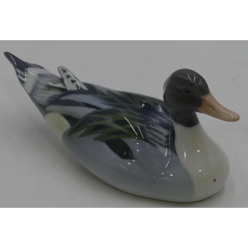 71 - A Royal Copenhagen china figure of a duck no. 119, 16.2cm long.