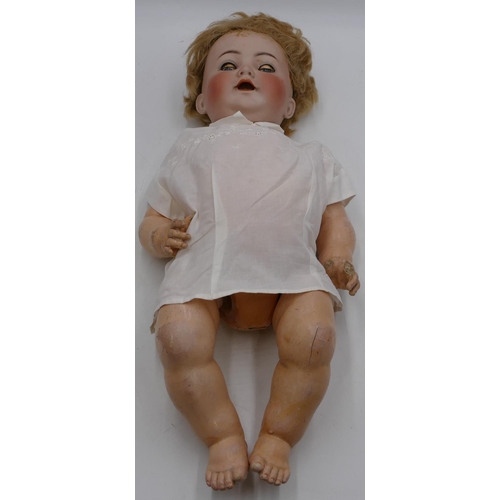 805 - Simon & Halbig porcelain headed doll numbered 126 with closable eyes and open mouth, jointed body, 5... 