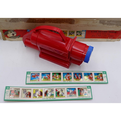 816 - A Chad Valley Disneyland Give a Show Projector with slides (boxed) (box in need of restoration)