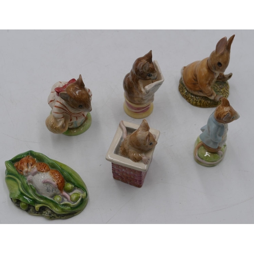 108 - 6 Beatrix Potter figures 