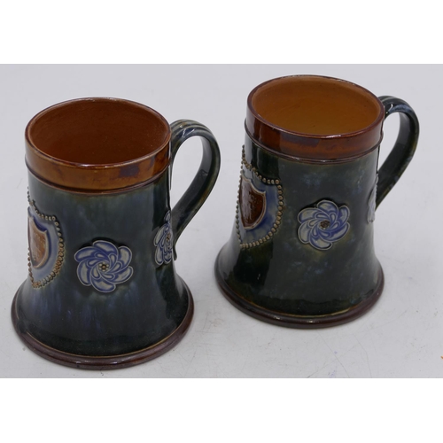 18 - A pair of early 20th Century Royal Doulton glazed earthenware 