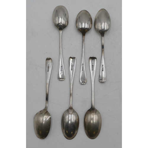 285 - 6 odd silver teaspoons, 4.7oz.