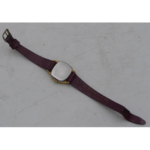 312 - A Favre-Leuba, Geneva ladies' wristwatch with leather strap bracelet (working).