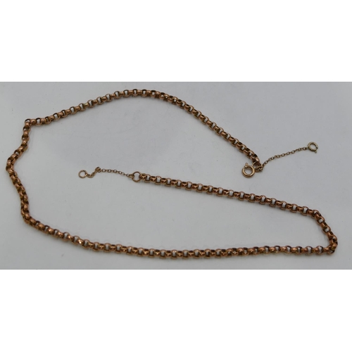 330 - A 9ct gold linked chain, 44cm long, 10.1 grams.