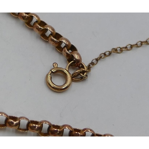 330 - A 9ct gold linked chain, 44cm long, 10.1 grams.