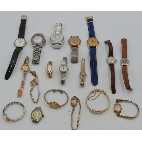 350 - A Smiths Empire wristwatch and 17 various other wristwatches. (18)