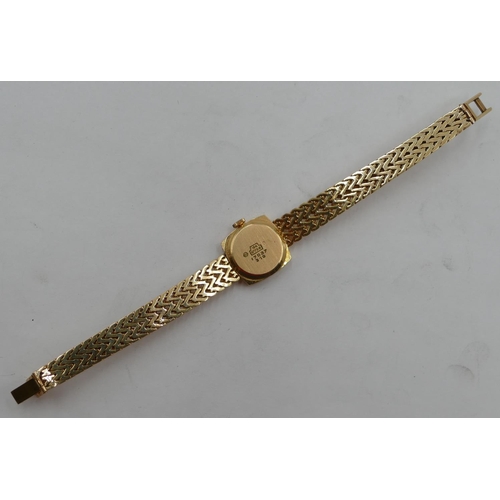 449 - An 18ct gold Continental Ryland ladies' wristwatch with matching strap bracelet, weighable gold 34.3... 