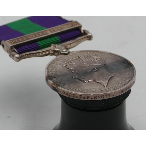 459 - A General Service Medal with Palestine 1945-48 bar 