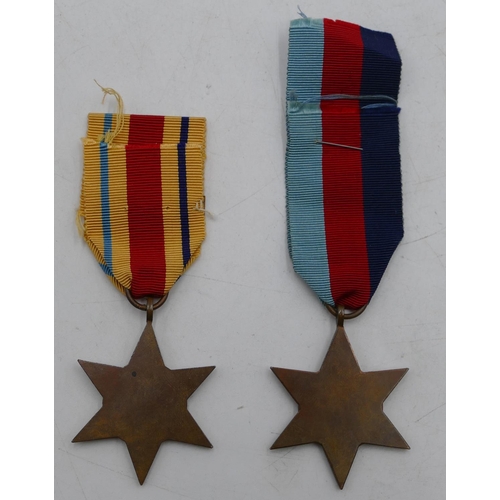 470 - 2 Military Stars, the African Star with 1st Army and the 1939-45 Star, both with ribbons.