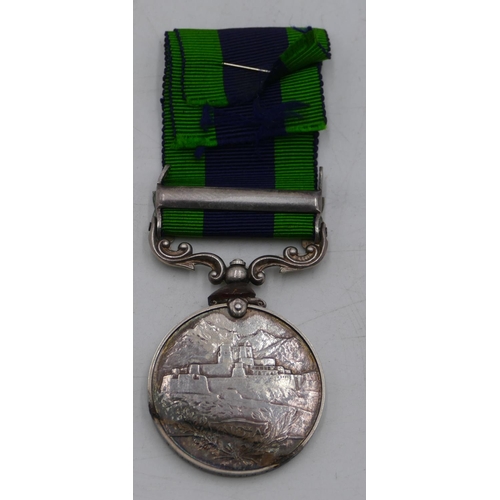 472 - A George V India General Service medal with North West Frontier 1935 bar with ribbon 