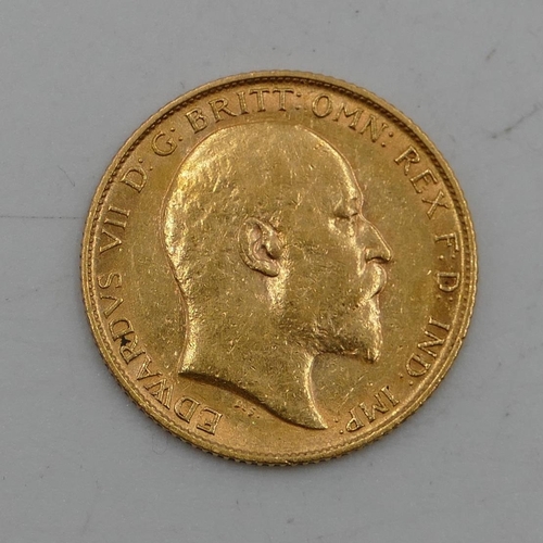 527 - An Edward VII gold half sovereign, 1907