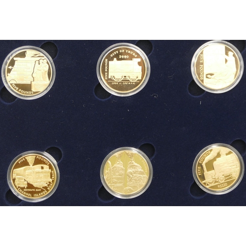 593 - A set of 18 Sterling silver gilt proof coins 