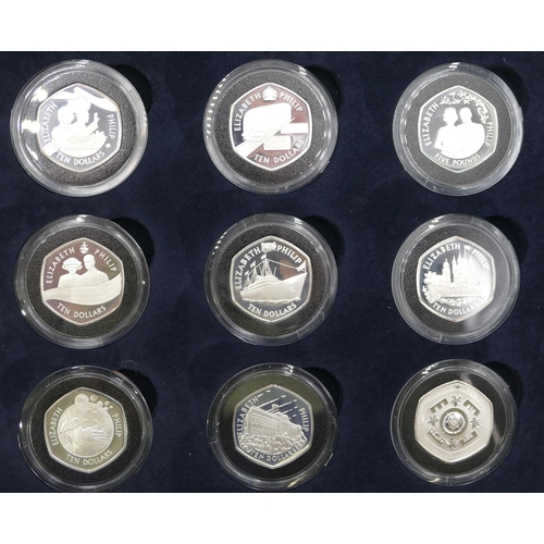 594 - A set of 18 Sterling silver proof limited edition coins 