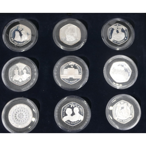 594 - A set of 18 Sterling silver proof limited edition coins 