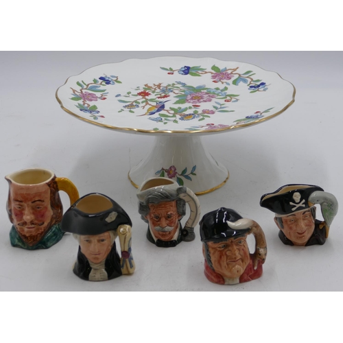 88 - 4 miniature Royal Doulton character jugs, George Washington D6825, Mark Twain D6758, Gone Away D6545... 