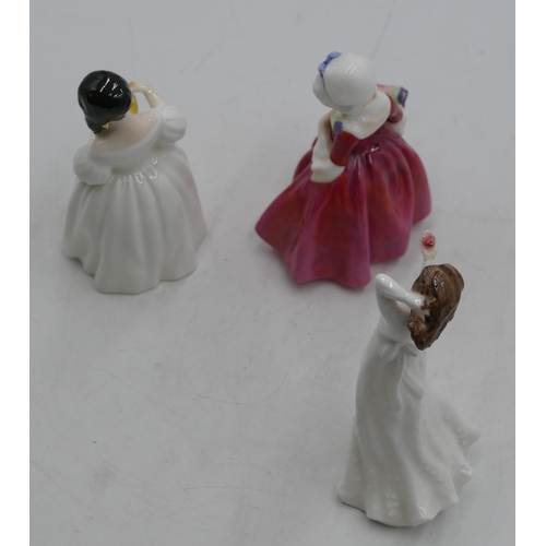 95 - 3 small Royal Doulton figurines 