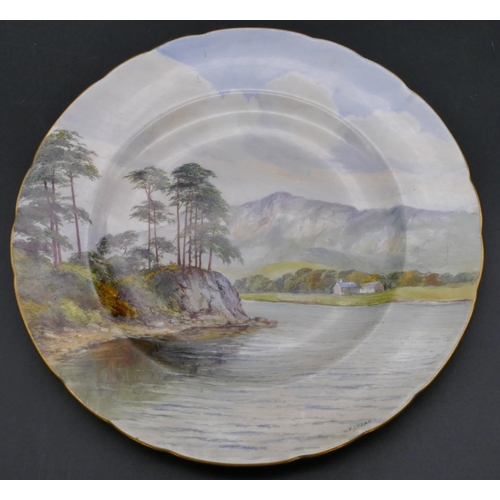 165 - A Royal Crown Derby hand painted plate by W.E.J. Dean 