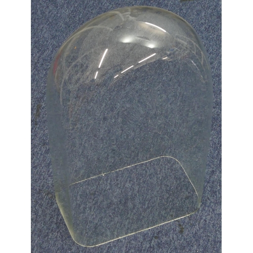 199 - A rectangular shaped glass dome, 49cm high, 30cm wide, 18cm deep.