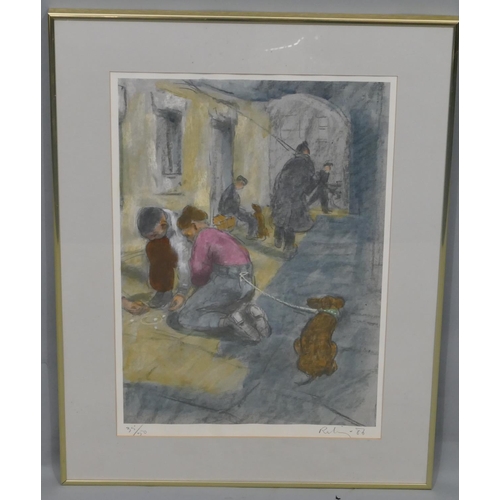 218 - Harold Riley (B. 1934) signed limited edition coloured print 