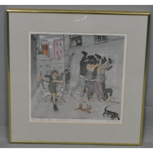 219 - Harold Riley (B. 1934) signed limited edition coloured print 