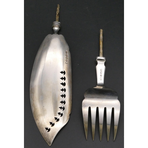 283 - A George III silver fish slice with pierced decoration (no handle) London 1801, makers mark J.W. and... 