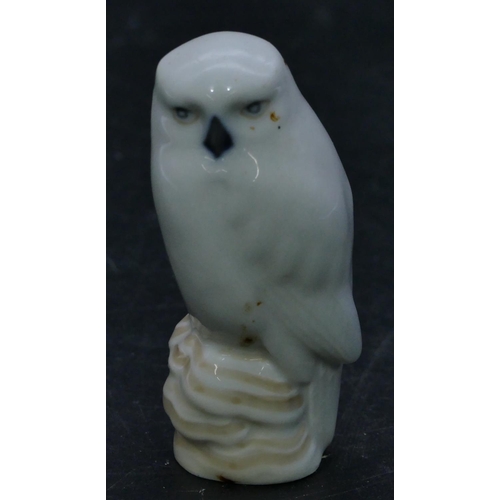 68 - A Royal Copenhagen figure of a perched owl, 1741, 8.8cm high.