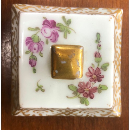 116 - A Dresden Cabaret tea and coffee service on white ground with hand painted floral, leaf and gilt dec... 