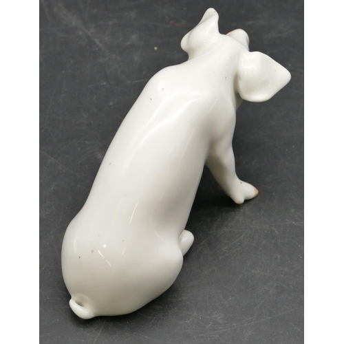 12 - A Royal Copenhagen figure of a pig 1400, 14cm long