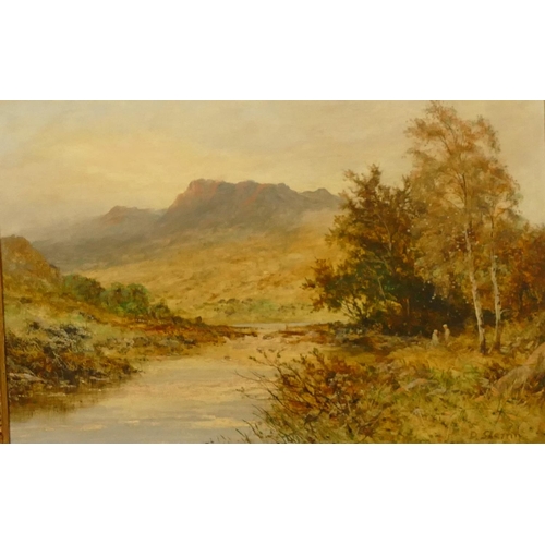 184 - D. Sherrin, pair of oil on canvas's depicting farmers and cattle on riverbank, both signed, in gilt ... 