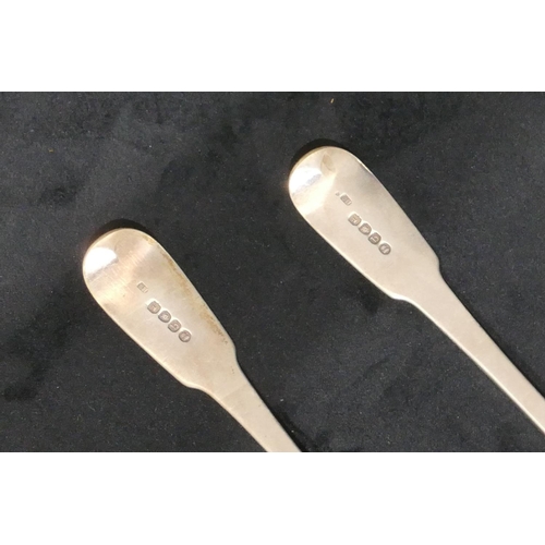 304 - A pair of Georgian silver tablespoons, maker's mark H.S., 4.5oz