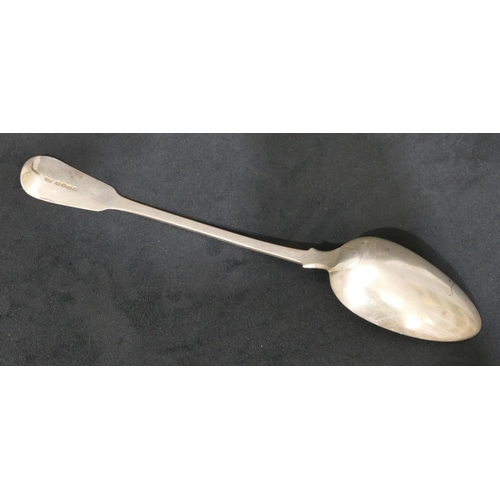 312 - A George IV silver basting spoon, London 1820, maker's mark W.C., 3.7oz