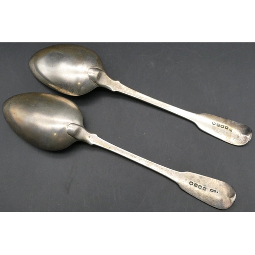 336 - 2 Georgian silver tablespoons, 4.4oz. (2)