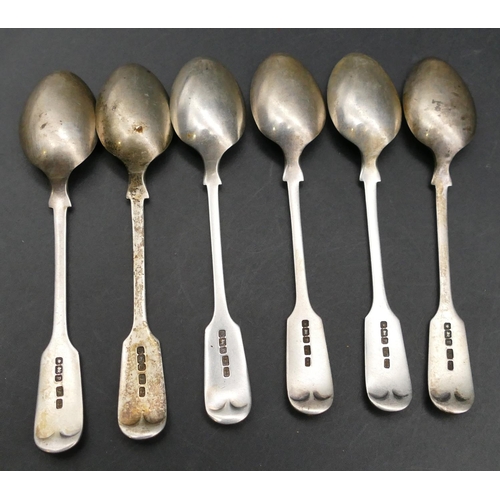 350 - A set of 6 Sheffield silver teaspoons, 3.1oz