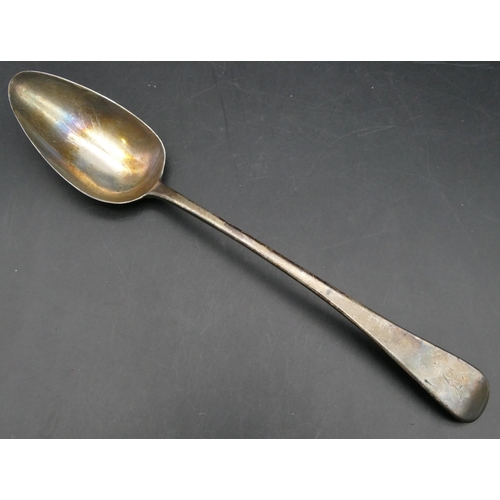 352 - A George III silver basting spoon, London 1807, maker's mark S.H., 3.8oz