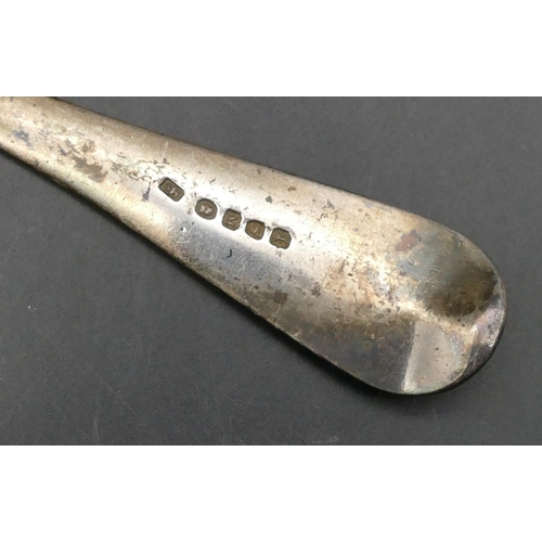 352 - A George III silver basting spoon, London 1807, maker's mark S.H., 3.8oz